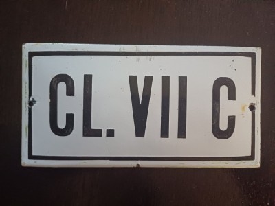 NI210 Tablă emailată Clasa VII C, perioada comunistă foto