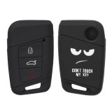 Husa Cheie Auto pentru VW - 3 Butoane - Keyless Go, Silicon, Negru, 44706.01, Kwmobile
