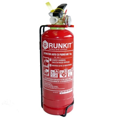Stingator auto tip ABC cu pulbere 1 kg, omologat si certificat RAR foto