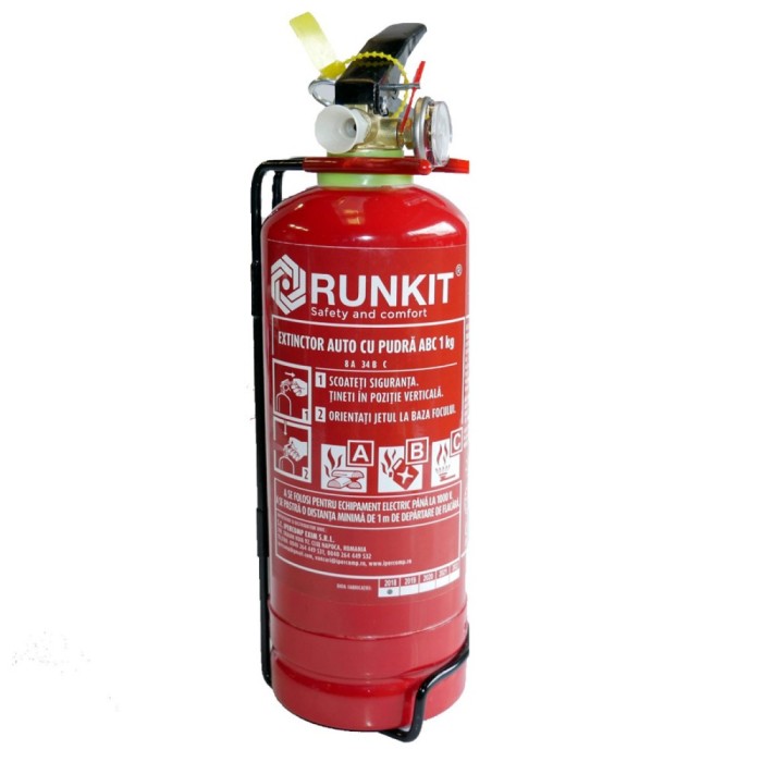 Stingator auto tip ABC cu pulbere 1 kg, omologat si certificat RAR