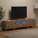 Cumpara ieftin Set de 3 piese pentru TV cu LED Stejar Artizanal Lemn prelucrat