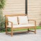 vidaXL Bancă de grădină natural 110 x 64 x 76.5 cm Lemn masiv de tec 42006404