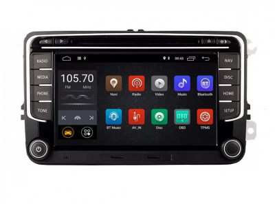 Navigatie Auto Multimedia cu GPS VW Golf 5 6 Passat B6 B7 CC Eos Tiguan Touran Jetta Polo Sharan Amarok Caddy, 4 GB RAM + 64 GB ROM, Slot Sim 4G pentr foto