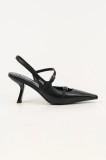 Karl Lagerfeld stilettos de piele KARMEL culoarea negru, KL33623