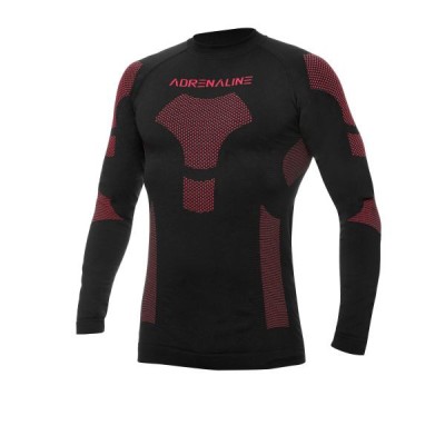 Bluza termica Adrenaline Frost, negru/rosu, marime S foto