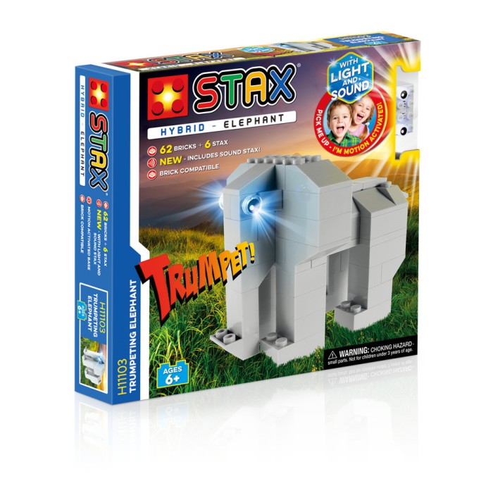 Jucarie - Seturi de constructie cu lumini si sunete Stax - Elefant