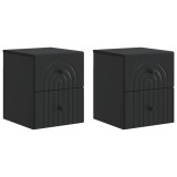vidaXL Dulap de noapte suspendat 2 pcs Negru 33 x 34,5 x 40 cm 898128