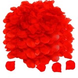 Set 1000 petale artificiale de trandafir rosu, 4x4cm, textil