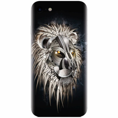 Husa silicon pentru Apple Iphone 6 / 6S, Abstract Lion 001 foto