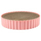 Carton de zgariat pentru pisici cu tavita, 33 Cm - Roz