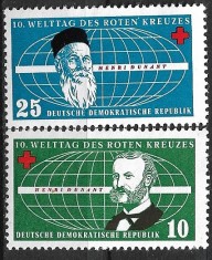 B0819 - Germania DDR 1957 - Crucea Rosie 2v. neuzat,perfecta stare