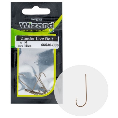 Carlige Energo Team Wizard Zander Live Bait Light Nr.4, 8buc/pac foto