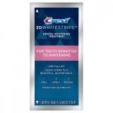 Benzi Crest 3D Sensitive, 1 plic, 6% concentratie, albirea dintilor acasa