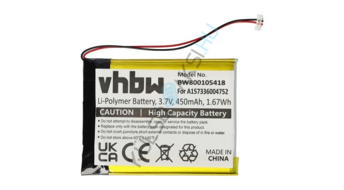 &Icirc;nlocuire baterie VHBW MP3-Player pentru Samsung A157336004752 - 450 mAh 3,7 V Li-polimer