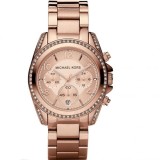 Ceas dama Michael Kors MK5263 Blair Cronograf, auriu roz, bratara metalica, rezistent la apa 10ATM, 39mm