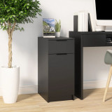 vidaXL Dulap de birou, negru, 33,5x50x75 cm, lemn prelucrat