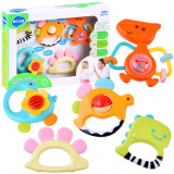 Set de 5 piese Rattles Dinosaur Teethers ZA3093