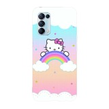 Husa compatibila cu Oppo A72, Viceversa, model Cloudy star Hello kitty, Silicon, TPU, Transparent, Carcasa