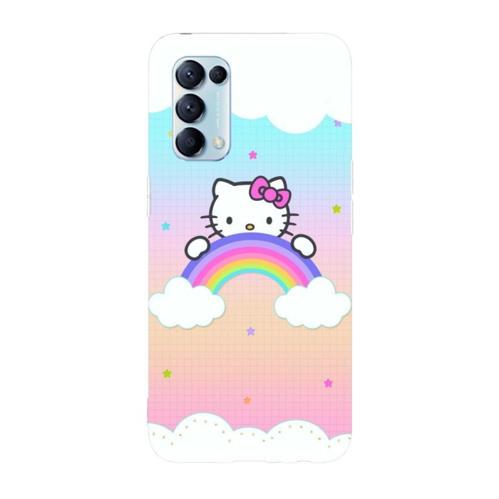 Husa compatibila cu Oppo A55, Viceversa, model Cloudy star Hello kitty, Silicon, TPU