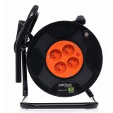 Rola de curent 30 m, cu lampa cu Led atasata, prelungitor cu tambur, Kraft