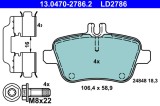 ATE 13.0470-2786.2 ATE Ceramic set placute frana,frana disc