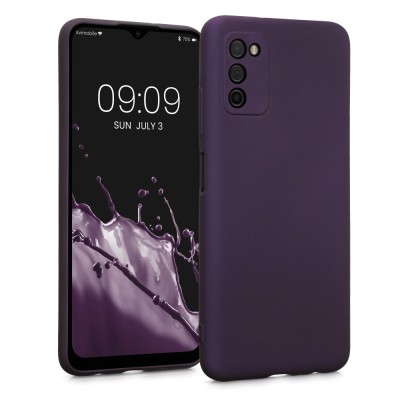 Husa Kwmobile pentru Samsung Galaxy A03s, Silicon, Mov, 56518.115 foto
