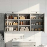 vidaXL Set dulap baie cu raft 3 pcs 126 x 16 x 62.5 cm Lemn compozit 3403835