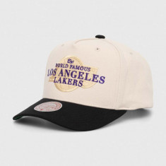 Mitchell&Ness sapca NBA LOS ANGELES LAKERS culoarea bej, cu imprimeu