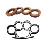 Set 2 Boxuri Autoaparare IdeallStore&reg;, Otel Inoxidabil, Negru/Auriu, 11cm, Metalic - Pumnal Inscriptionat, Colectie