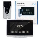 Resigilat : Interfon video PNI DF780 cu 1 monitor, ecran 7 inch 1080p, slot card,