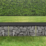 Gabion banca HTGB-6733 negru [pro.tec] HausGarden Leisure