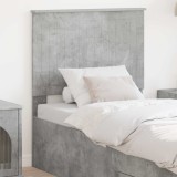 vidaXL Tăblie cap cu headboard Gri din beton 80 cm Lemn compozit 887817