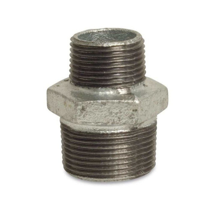 Fiting cu filet fontă maleabilă niplă de reducere 3/4&quot; AG x 1/2&quot; AG