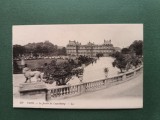 Carte postala Vedere gradinile Luxemburg -Paris , necirculata ,anii 1920