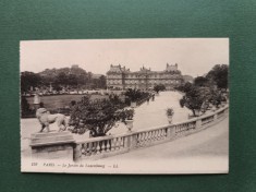 Carte postala Vedere gradinile Luxemburg -Paris , necirculata ,anii 1920