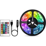 Banda LED Ambilight pentru iluminare fundal TV cu telecomanda si alimentare USB, Rohs