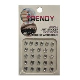 Strassuri autoadezive pentru machiaj Clear Shapes Chique