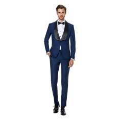 Costum barbati ceremonie slim bleumarin CT019