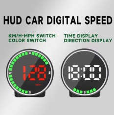 Vitezometru GPS cu ceas si busola auto moto barca scuter ATV bicicleta digital universal display 7 culori