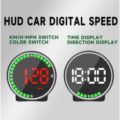 Vitezometru GPS cu ceas si busola auto moto barca scuter ATV bicicleta digital universal display 7 culori