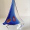 * Barca sticla de Murano, Venetia, Glass Art, Italia, art deco, 16x10cm