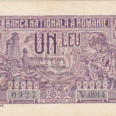 ROMANIA 1 LEU 1938 aXF