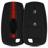 Husa Cheie Auto pentru Ford - 2 Butoane - Keyless Go, Silicon, Rosu, 48502.01, Kwmobile