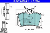 Set placute frana,frana disc VW POLO (9N) (2001 - 2012) ATE 13.0470-2894.2