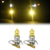 Set 2 becuri h3 pentru proiectoare de ceata, culoare galbena, 12v, 55w, AVEX