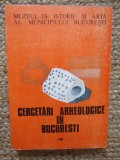 CERCETARI ARHEOLOGICE IN BUCURESTI IV-MUZEUL MUNICIPIULUI BUCURESTI, 1992
