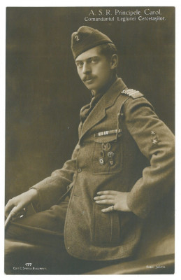 5472 - King CAROL II, Scout Leader, Romania - old postcard - unused foto