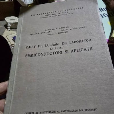 Caiet de lucrari de laborator la cursul Semiconductori si aplicatii - V. Dolocan foto