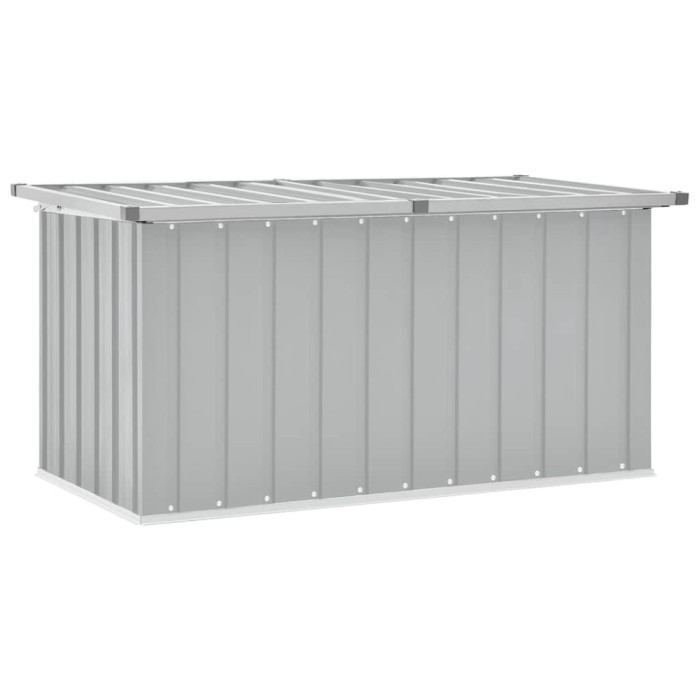 vidaXL Ladă de depozitare pentru grădină, gri, 129 x 67 x 65 cm