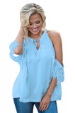 BL947-411 Top vaporos cu detalii decorative din dantela, M, S/M